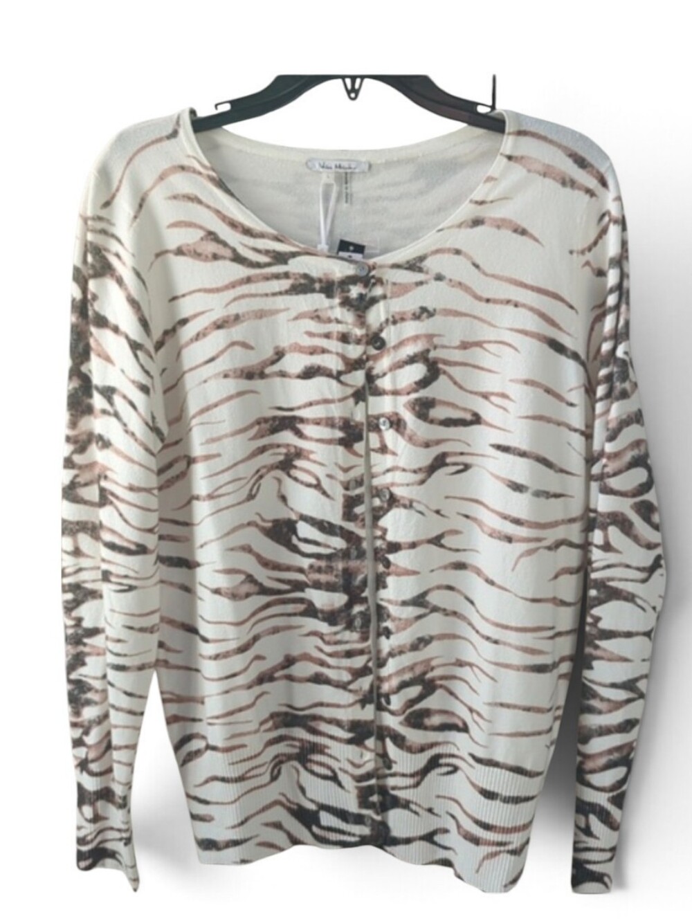 Vila Milano, tiger stripe wool blend cardigan. Large